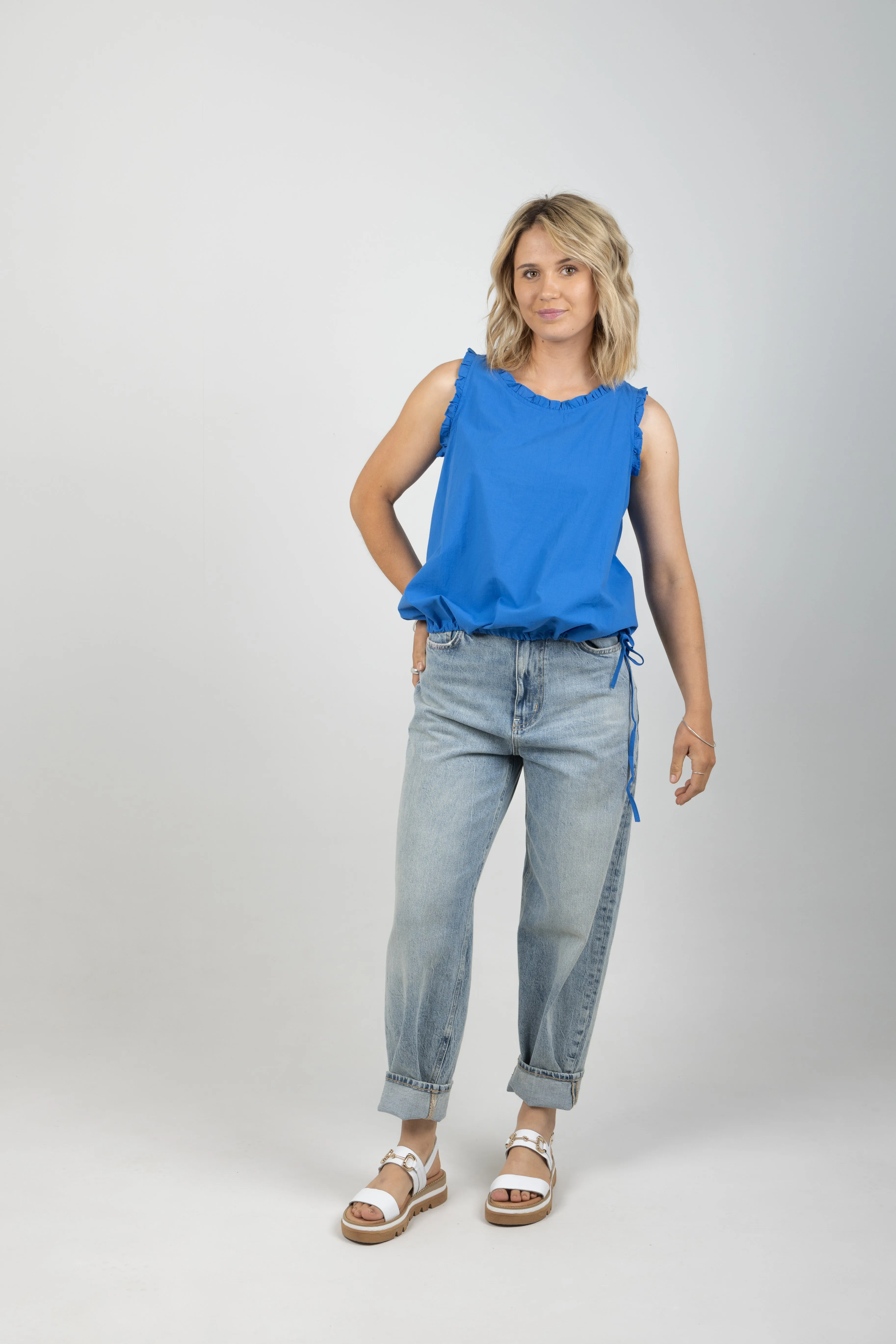 ADELFIA TIE TOP COBALT