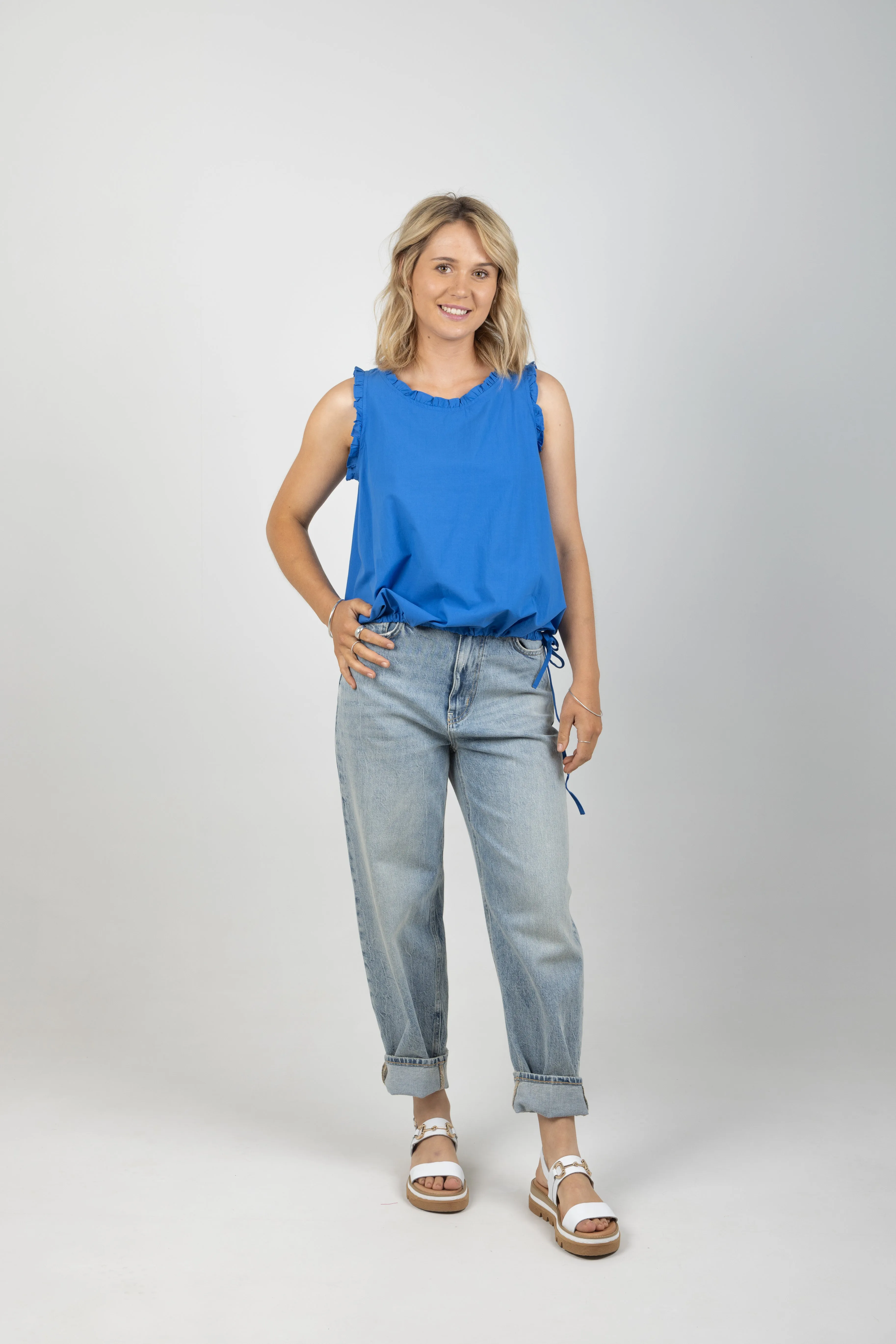 ADELFIA TIE TOP COBALT