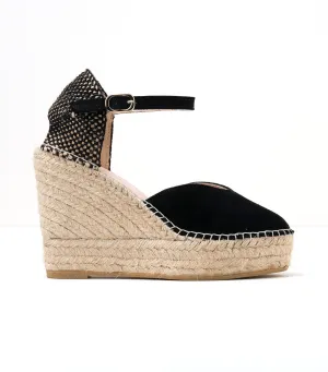 Alba6 Wedge Espadrilles Black