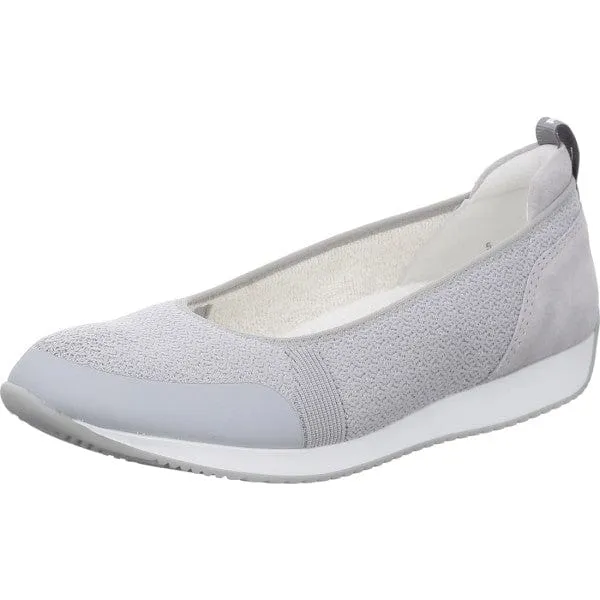 Ara Women's Porto Mesh Ballet Flats- Pebble