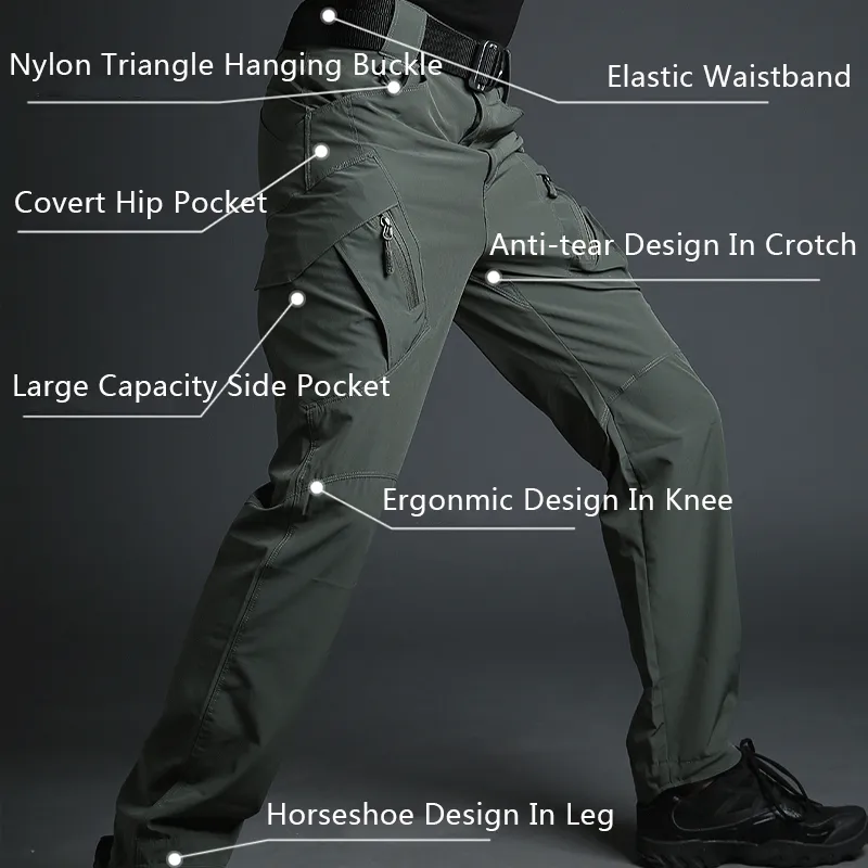 Archon IX9 Lightweight Quick Dry Stretch Pants Grey