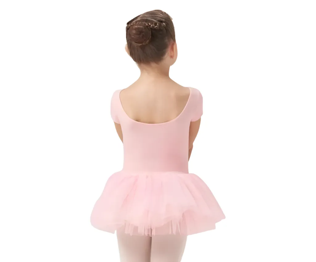 Clara Cap Sleeve Glitter Tutu Dress - Candy Pink