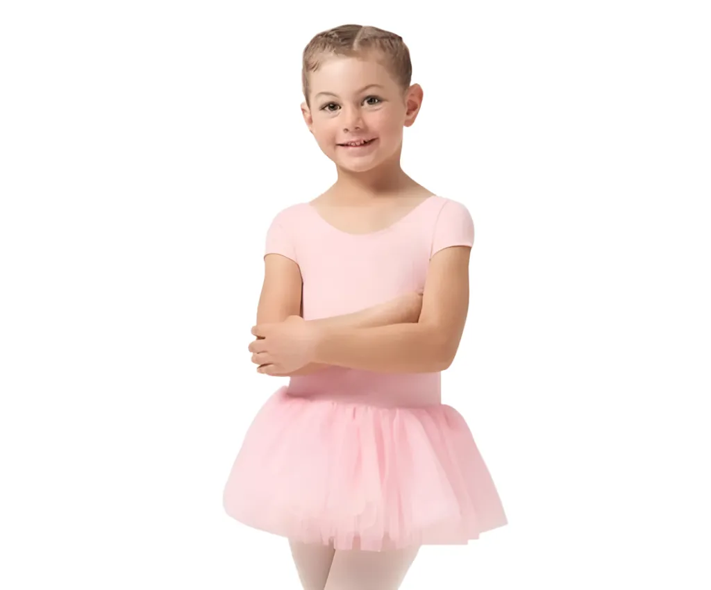 Clara Cap Sleeve Glitter Tutu Dress - Candy Pink