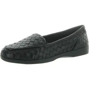 Easy Spirit Womens Devitt 19 Leather Slip-On Ballet Flats