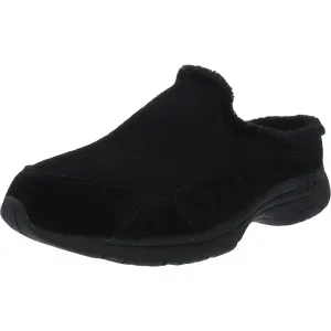 Easy Spirit Womens Travelfuzz Faux Suede Flats Slip-On Sneakers