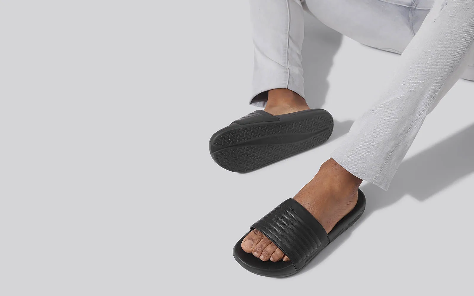 FootBed Slides for Men : Black