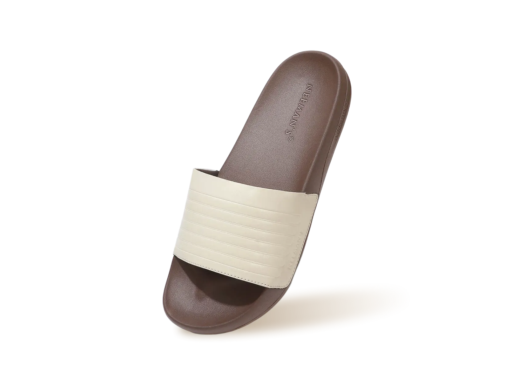 FootBed Slides for Men : Ivory Brown