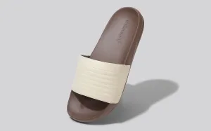 FootBed Slides for Men : Ivory Brown