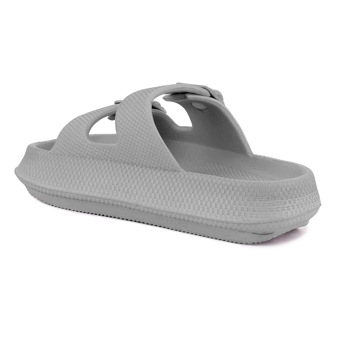 Grey Loma Hovercraft Buckled Slides