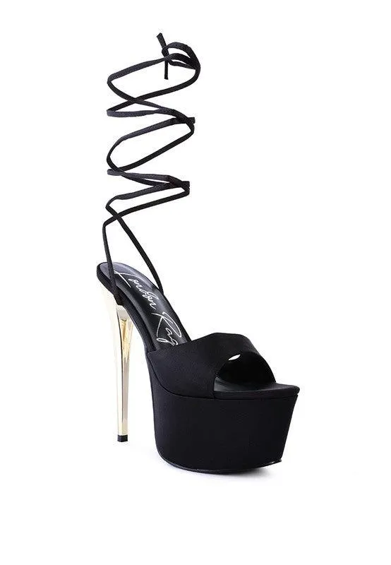 Passion Dramatic Platform Lace-Up Heel Sandals