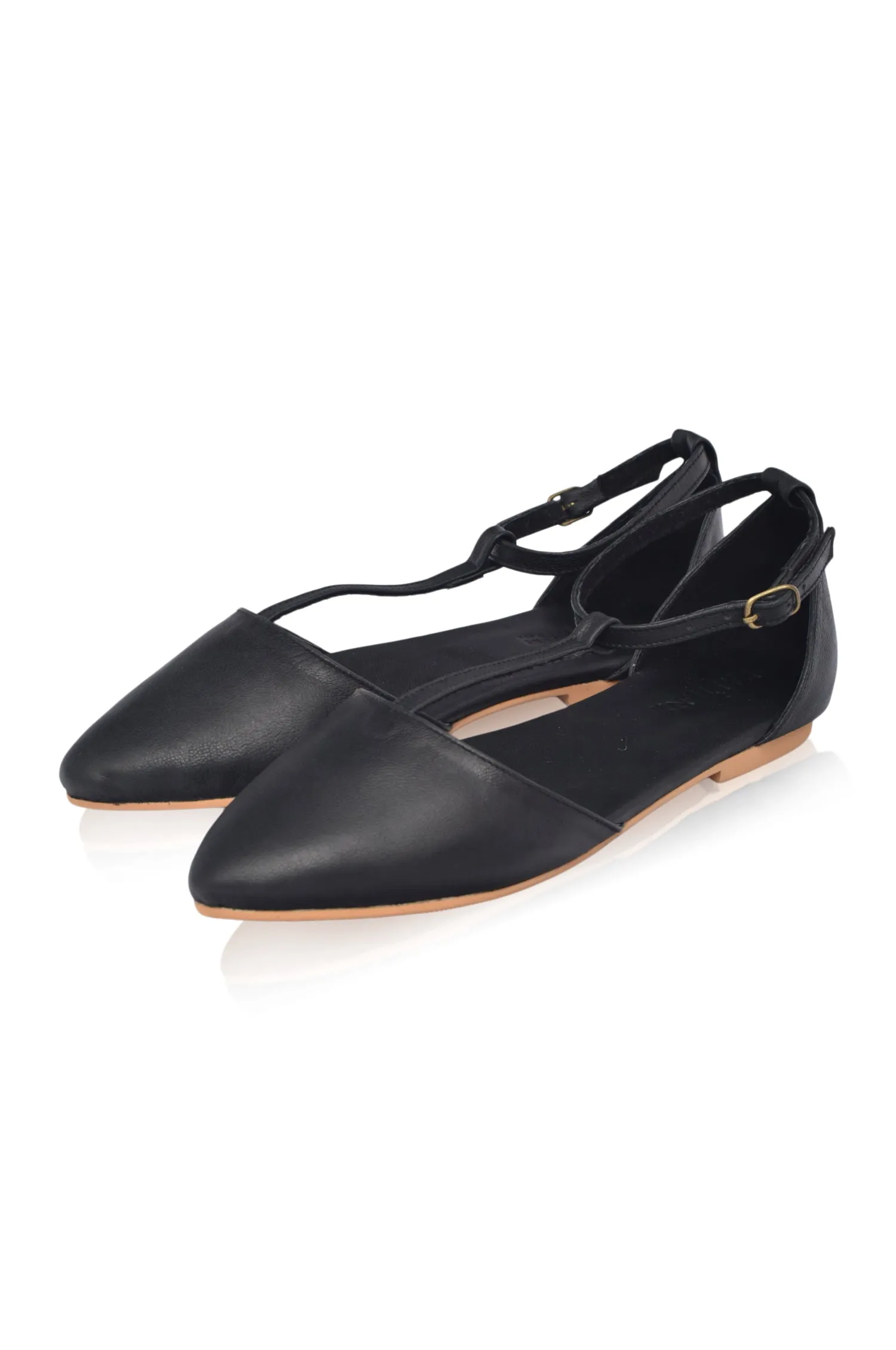 Paula Pointy Leather Flats