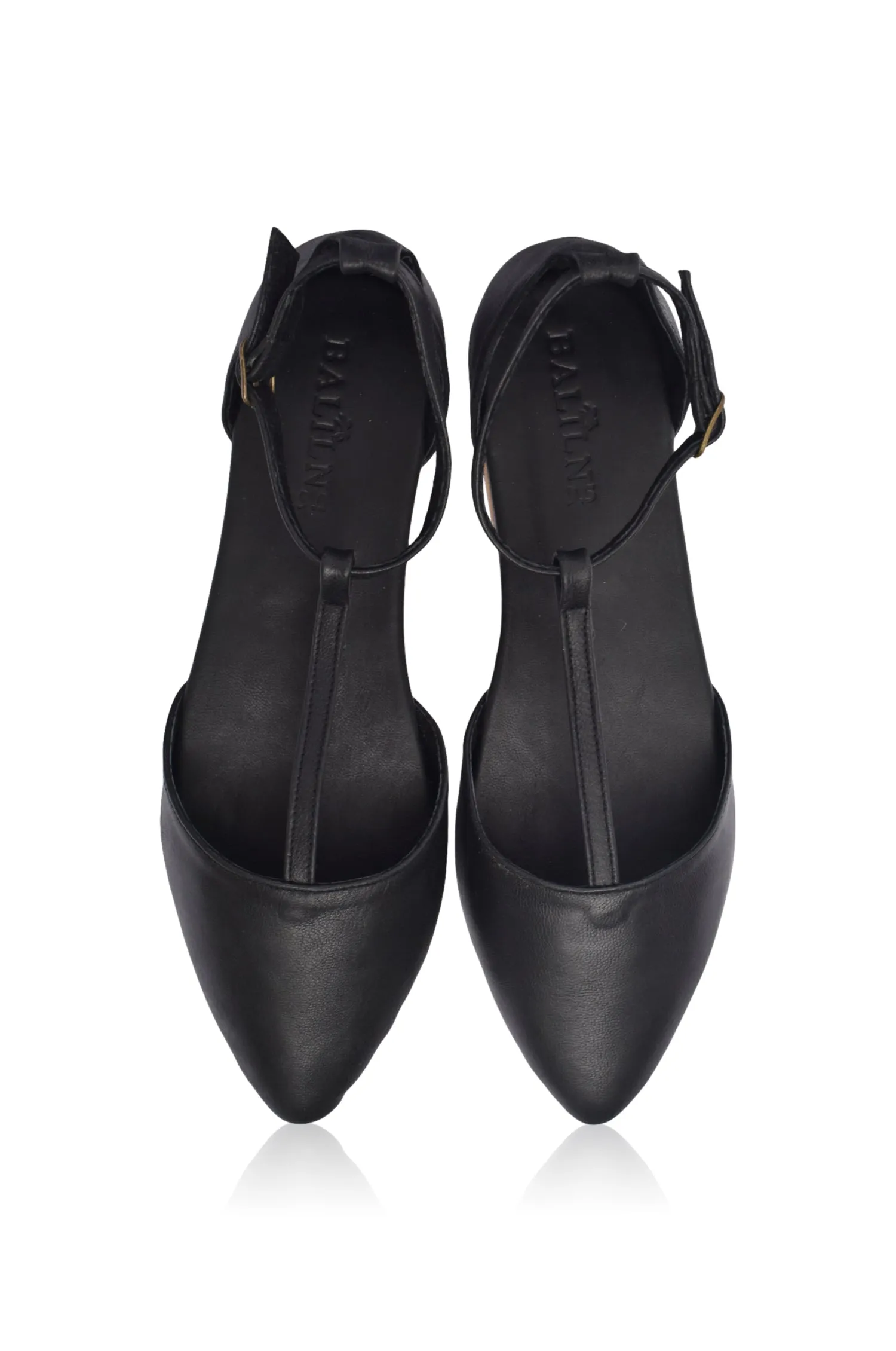 Paula Pointy Leather Flats