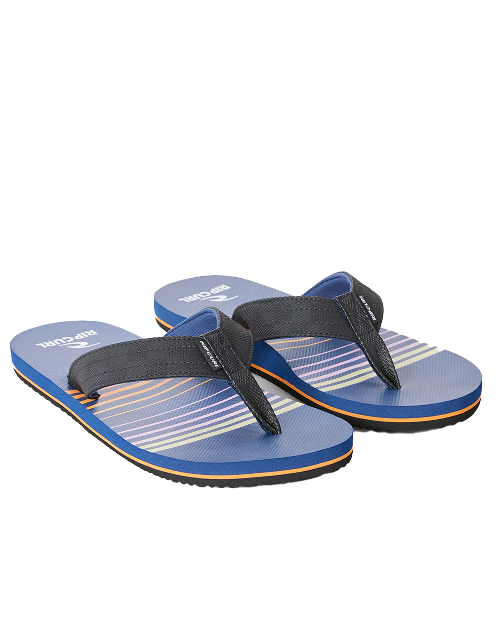 Ripper Flip Flops in Blue & Orange