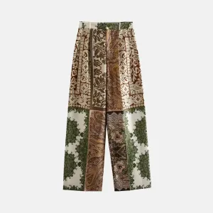 Rivona – Artistic print – Boho patchwork pants