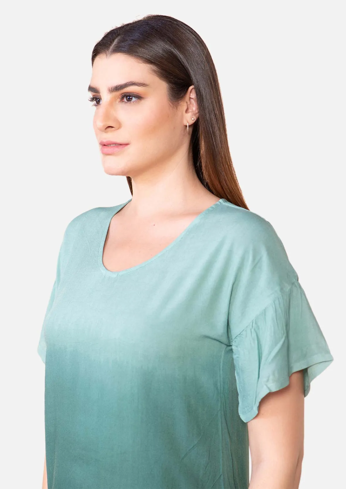 Round Neck Ombre Top