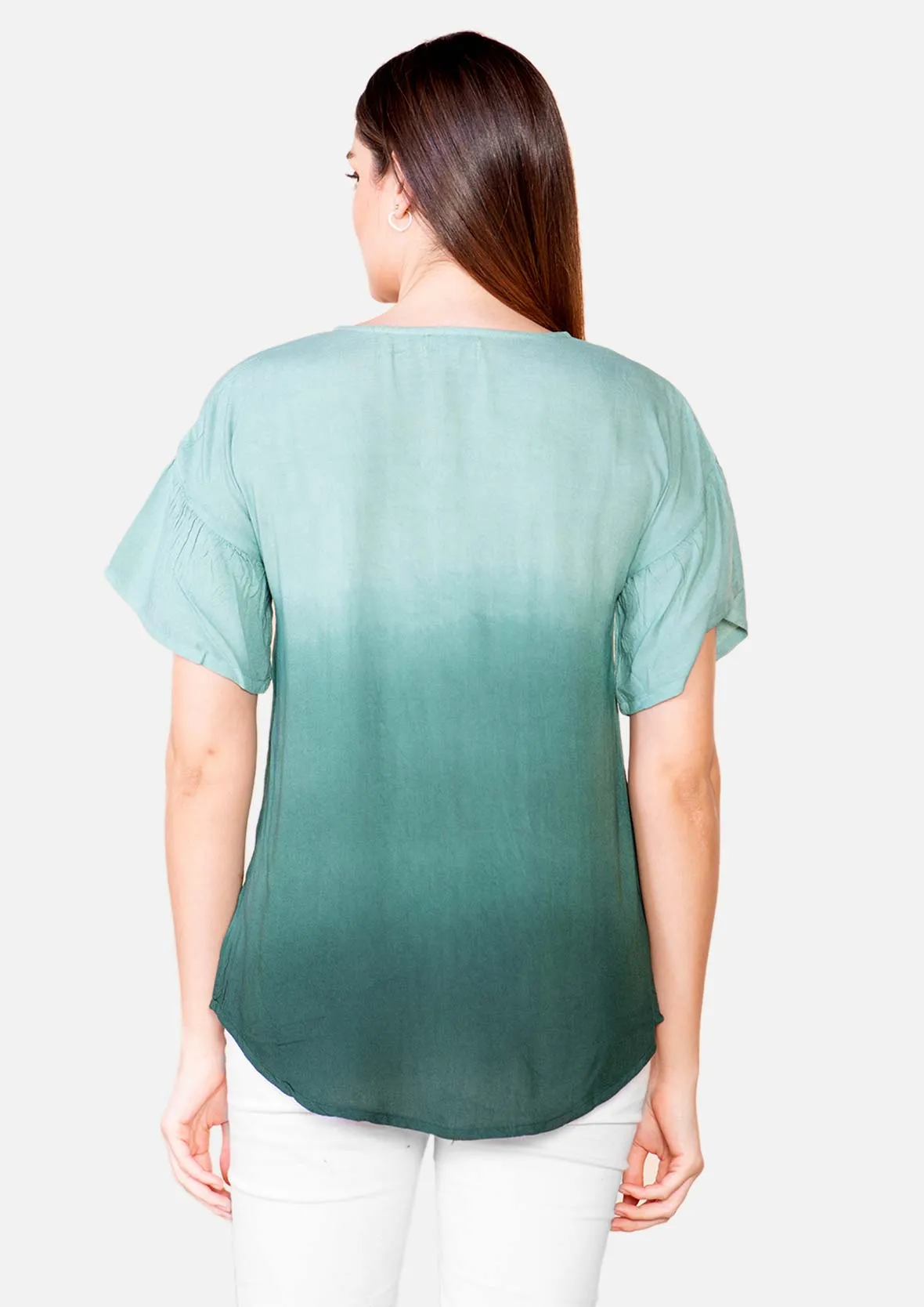 Round Neck Ombre Top