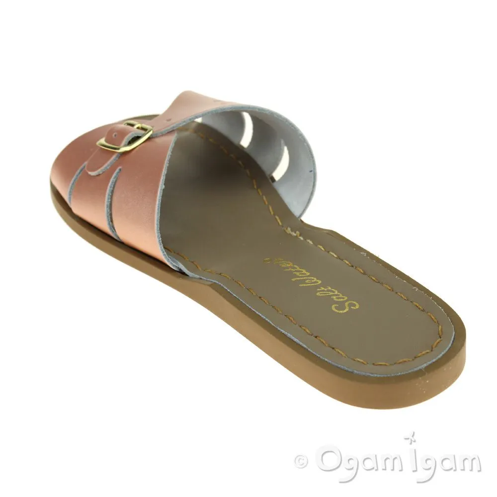 Salt-Water Classic Slides Womens Rose Gold Sandal