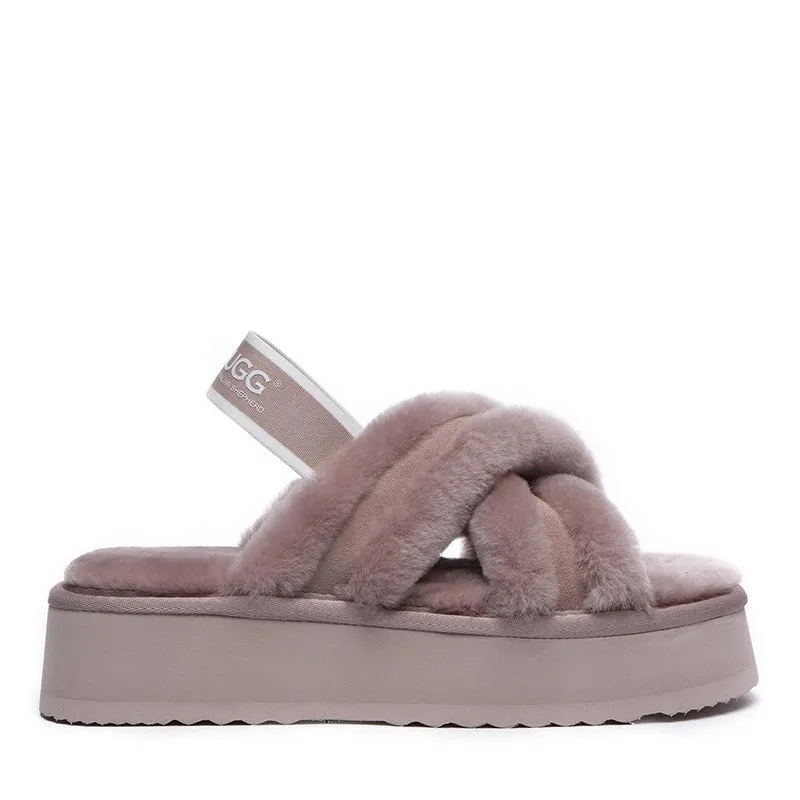 UGG Sayuri Platform Cross Slides