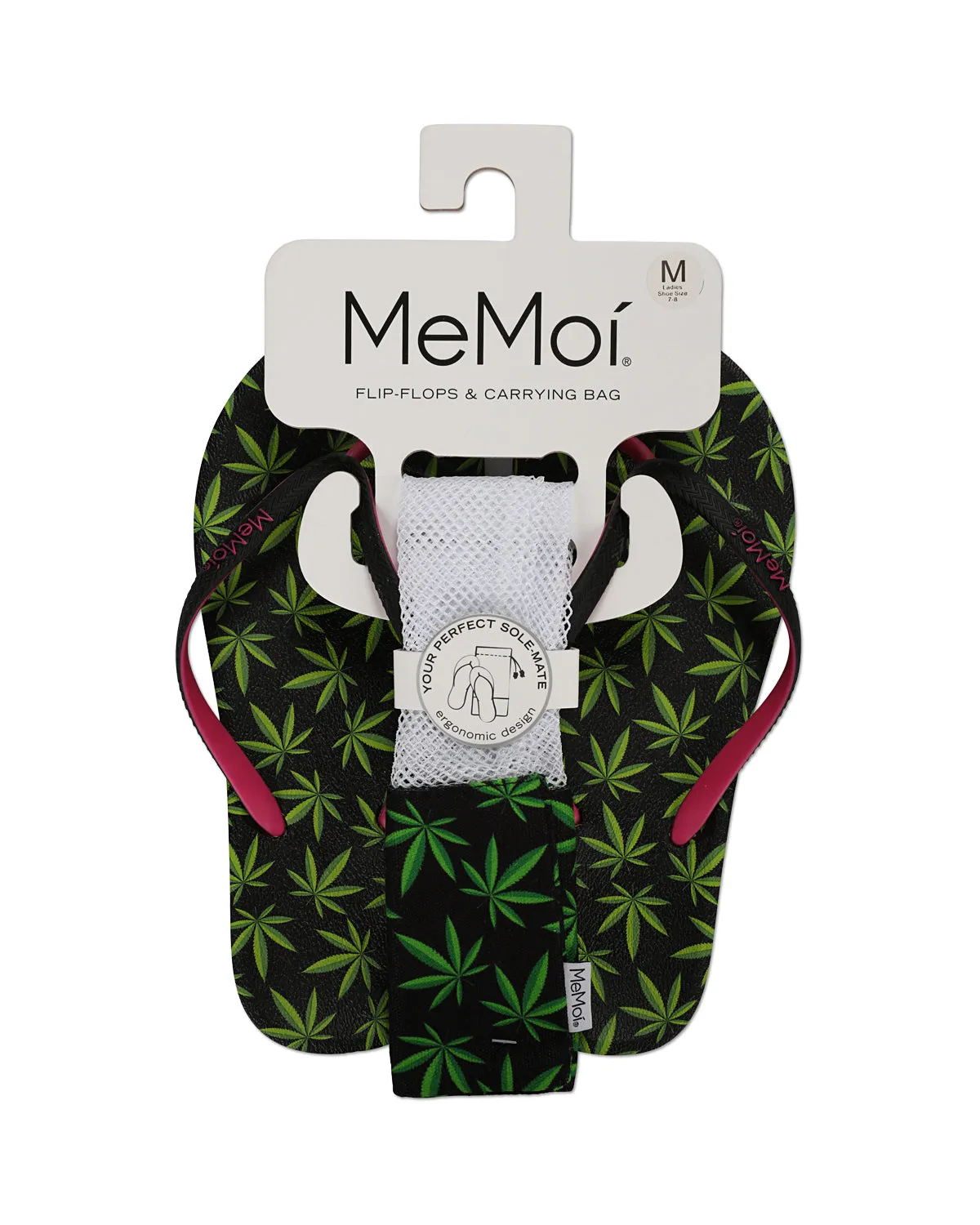 Women's Weed Flip Flops & Mesh Bag Set